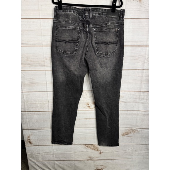 Buffalo David Bitton Jackson Straight Stretch Jeans Black Faded 36x32 Mens - Picture 2 of 11